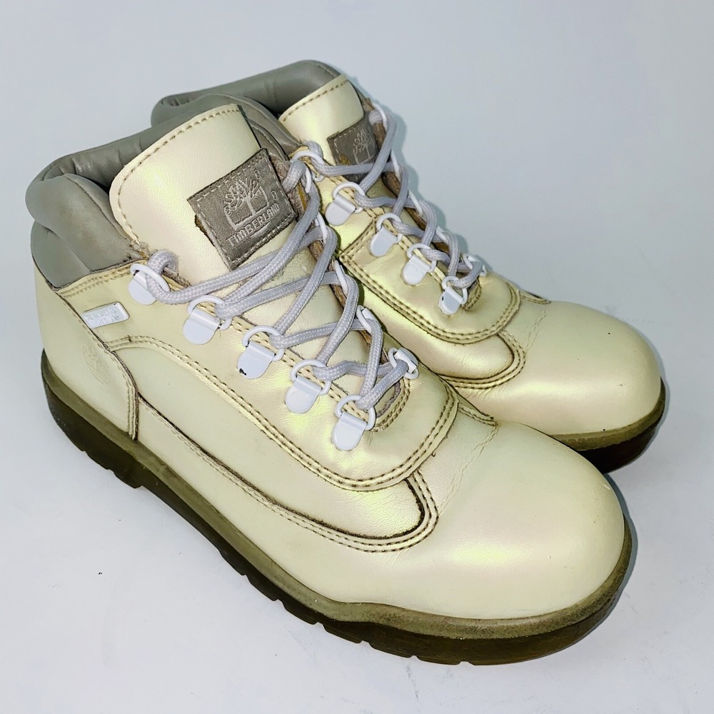 Timberland Field Boots Junior Leather 37908M Youth Boys Size 5.5 Beige